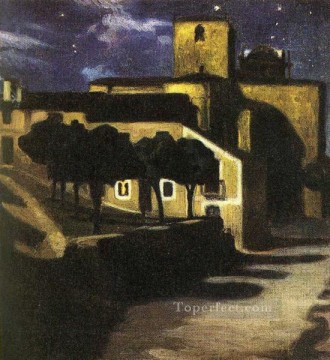 Diego Rivera Painting - Escena nocturna en Ávila 1907 Diego Rivera